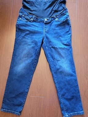 Womens GAP Maternity Dark Blue Jeans With Panel